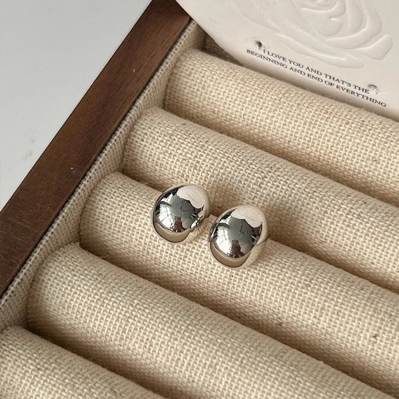 1 Pair Streetwear Geometric Heart Shape Plating Alloy Earrings