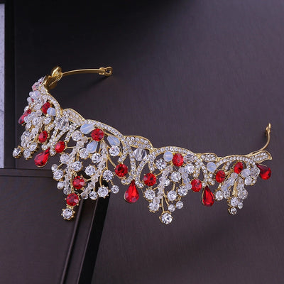 fashion crown flower alloy rhinestone crown 1 piece