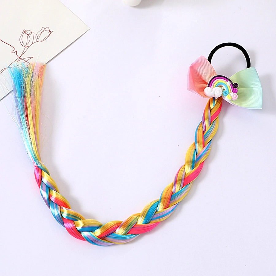 Girl'S Cute  Bow Knot Snowflake chemical fiber Inlay Rhinestones Hair Tie