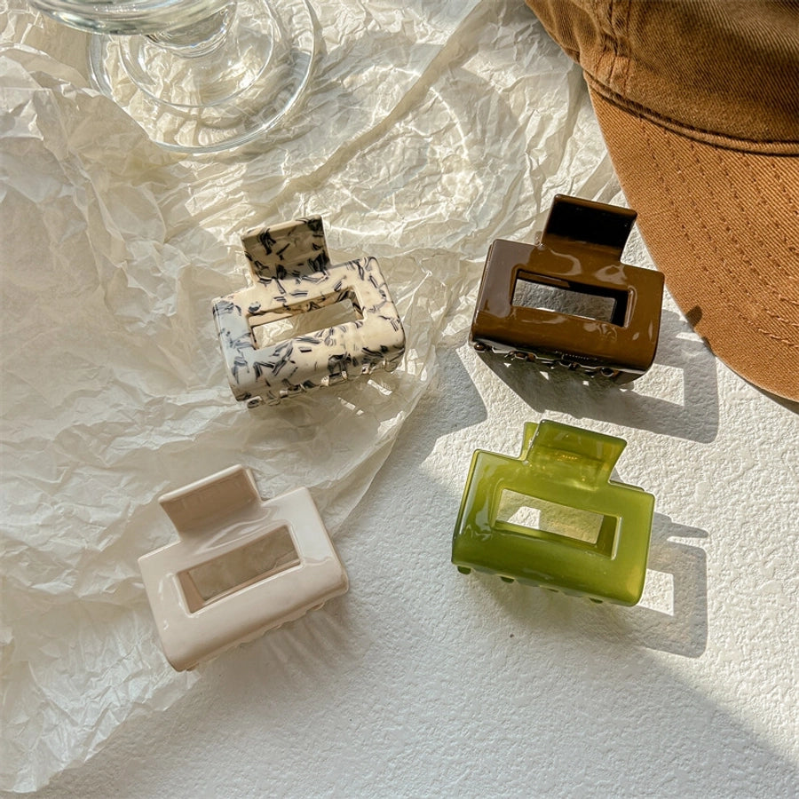 simple style square acetic acid sheets hair claws