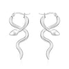 1 Pair IG Style Snake 304 Stainless Steel Earrings