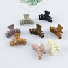 simple style solid color arylic stoving varnish hair claws 1 piece