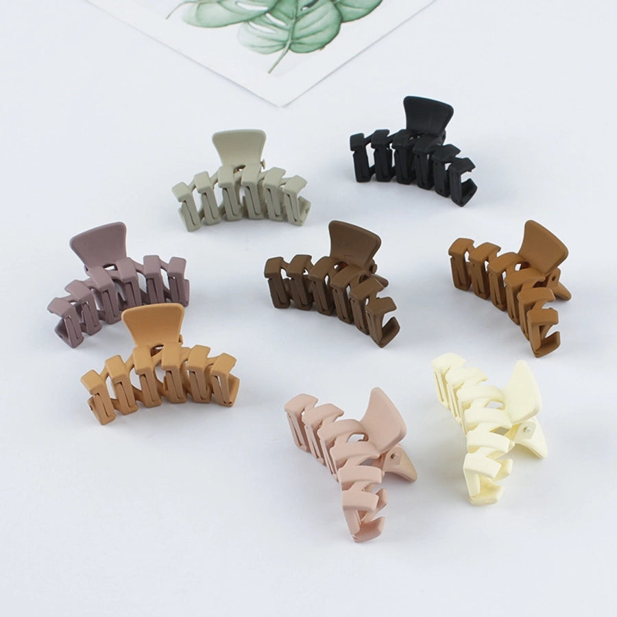 simple style solid color arylic stoving varnish hair claws 1 piece