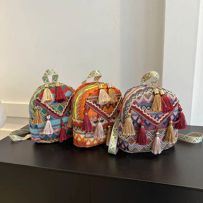 Stripe Holiday Travel Daily School Backpack Zipper Backpack