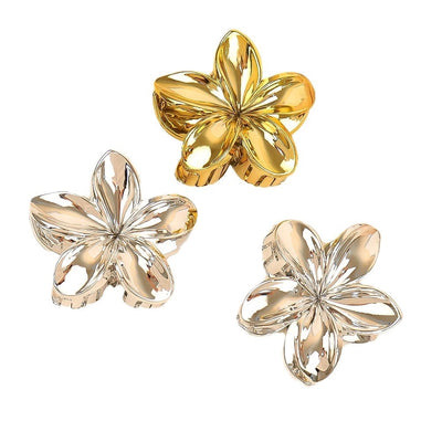 Women's Elegant Streetwear Flower Plastic Plating Hair Claws