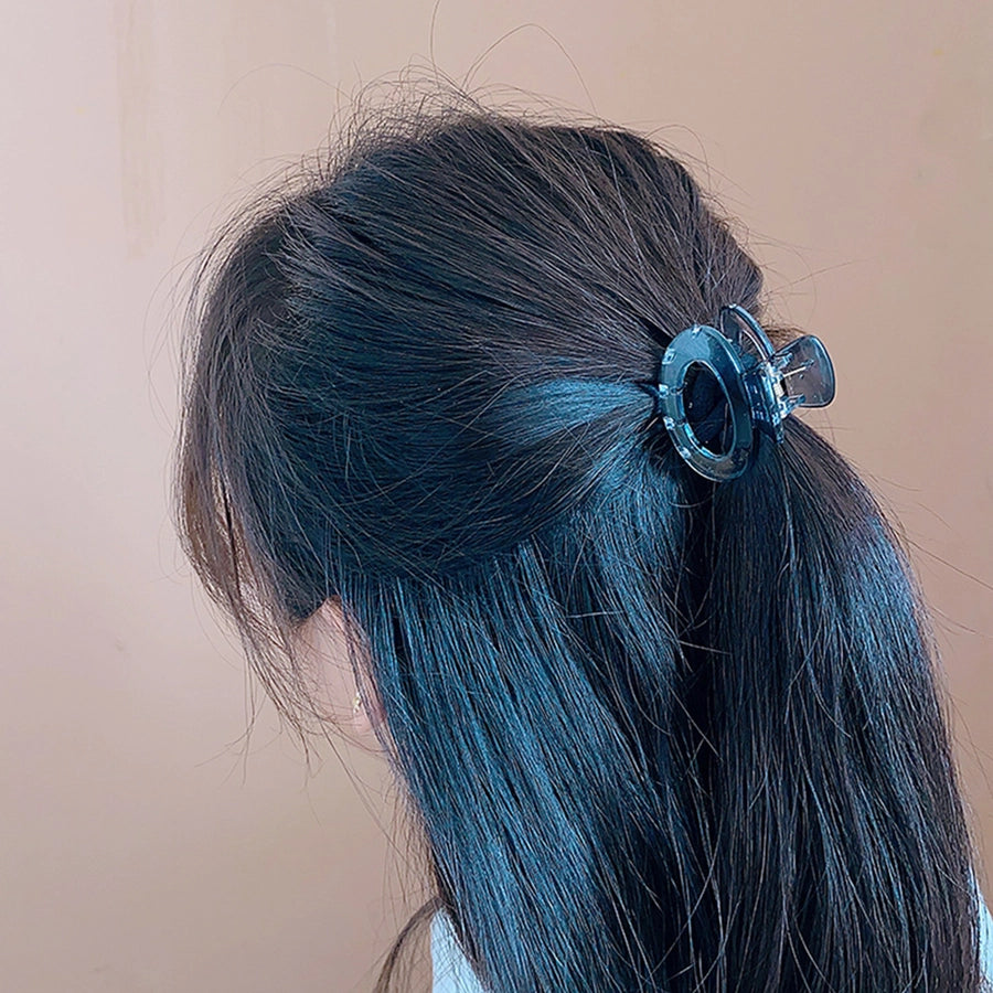 Gradient Small Grab Clip Small Disc Hairpin Environmentally Friendly Acetic Acid Shark Clip Transparent Oval Hair Grab Children's Clip