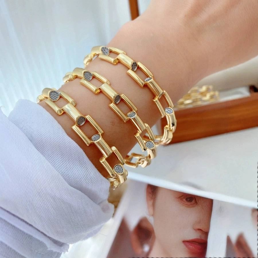 Jewelry Vintage Style Classic Style Geometric Copper Zircon Plating Rings Bracelets