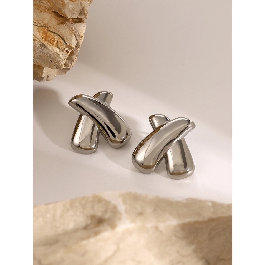 1 Pair Simple Style Classic Style X-Shaped 316 Stainless Steel  Ear Studs