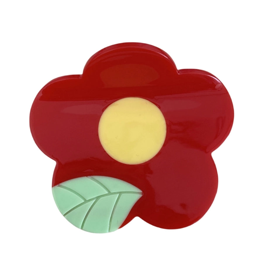 women's sweet simple style flower acetic acid sheets hair claws