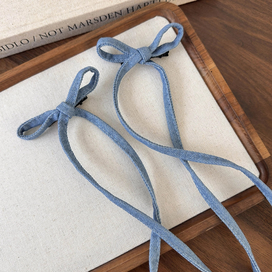 Women's Casual Preppy Style Artistic Bow Knot Alloy Cloth Hair Clip