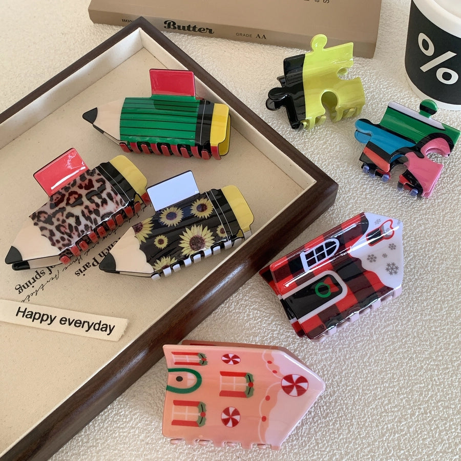 women's vintage style pencil arylic hair claws