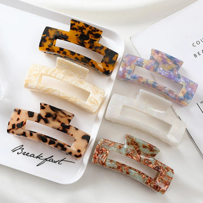 fashion leopard arylic stoving varnish hair claws 1 piece