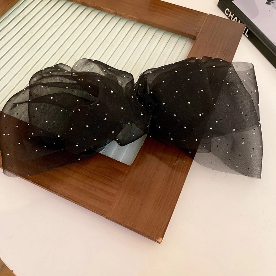 Women's Sweet Simple Style Bow Knot Gauze Hair Clip