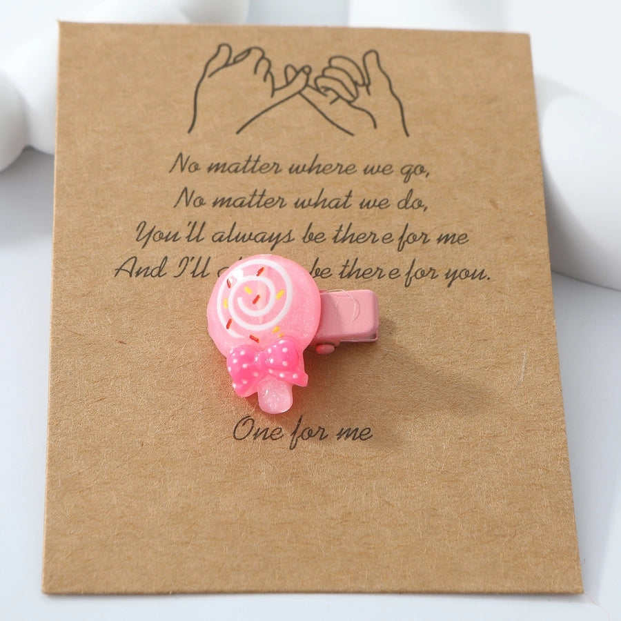 Women's Cute Color Block Resin Inlay Resin Hair Clip