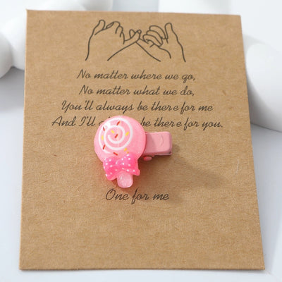 Women's Cute Color Block Resin Inlay Resin Hair Clip