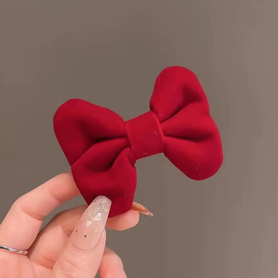 sweet bow knot cloth hair clip