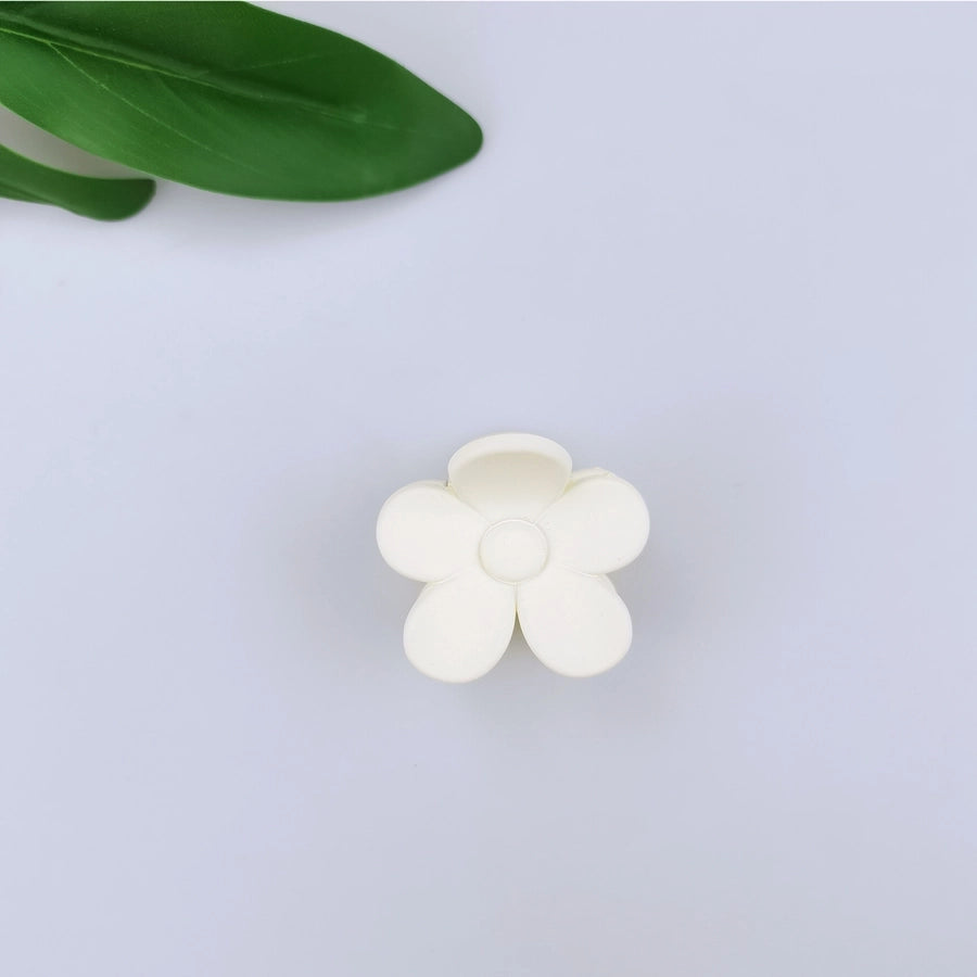 cute korean style flower plastic resin stoving varnish hair claws