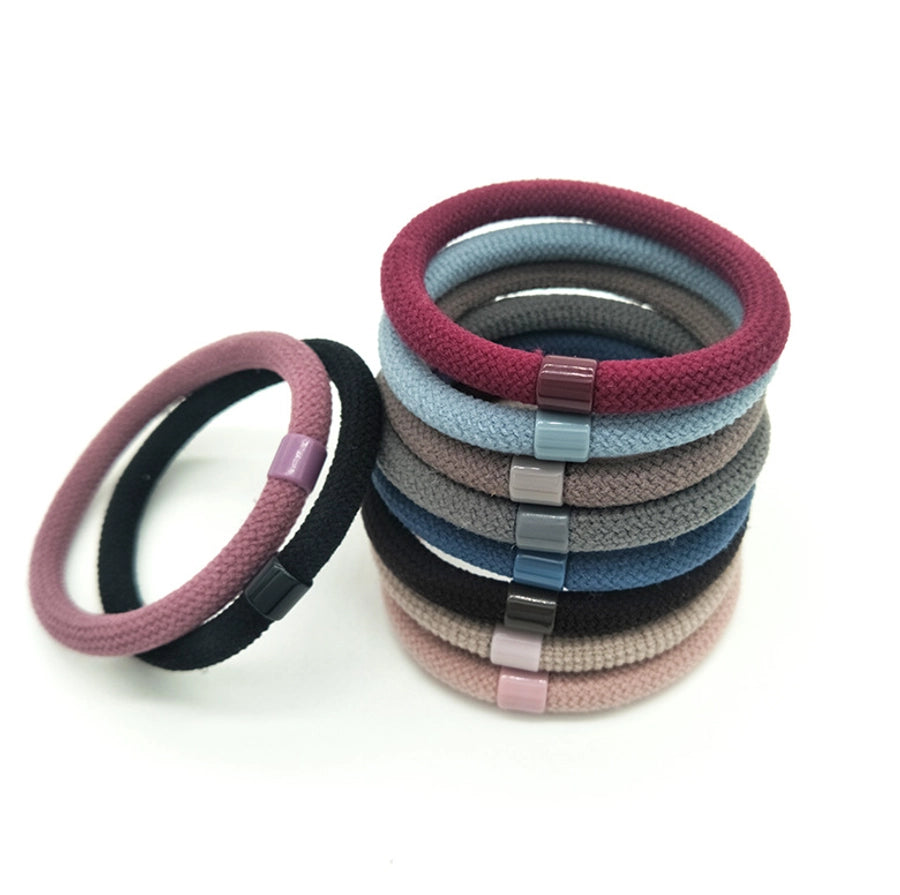 fashion solid color cloth hair tie