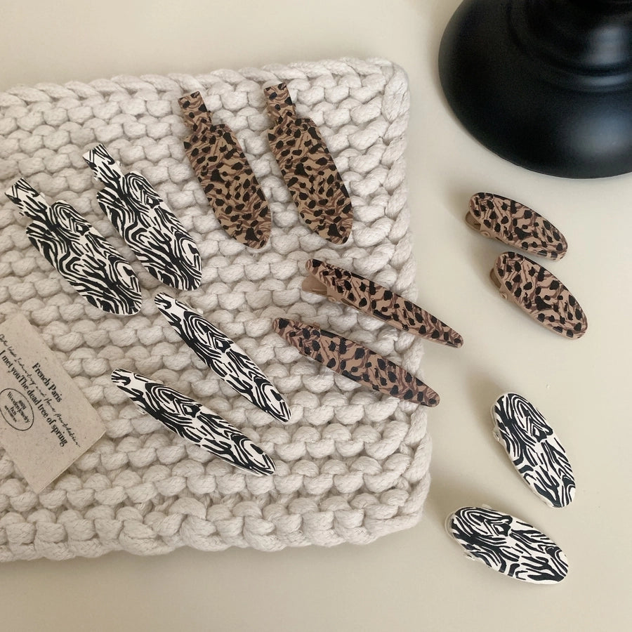 Women's Simple Style Commute Leopard Metal Hair Clip