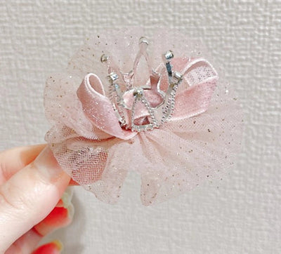 fashion crown gauze epoxy inlay rhinestones hair clip hair band 1 piece