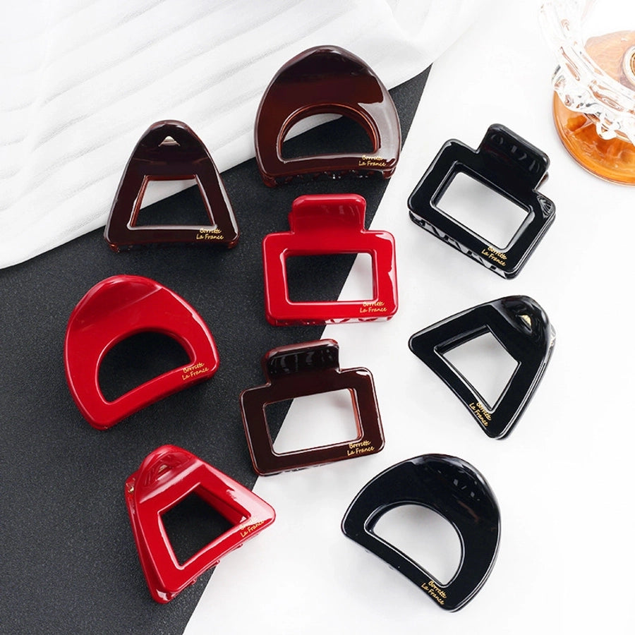 Women's Lady Geometric Plastic Hair Claws