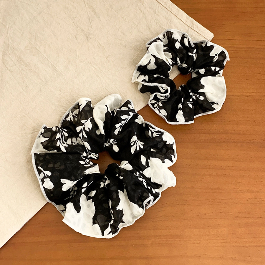 Miaode Summer Ink Painting Printing Piping Sausage Ring Head Accessories French Elegant Gentle Temperament Head Rope Rubber Band