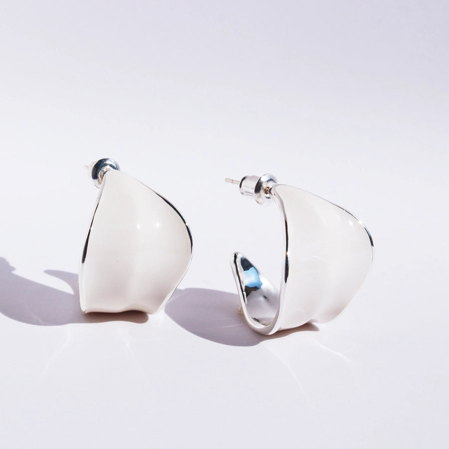 1 Pair Elegant Artistic Commute Geometric Epoxy Brass 24K Gold Plated Earrings