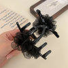 Women's Simple Style Classic Style Flower Gauze Inlay Rhinestones Hair Clip