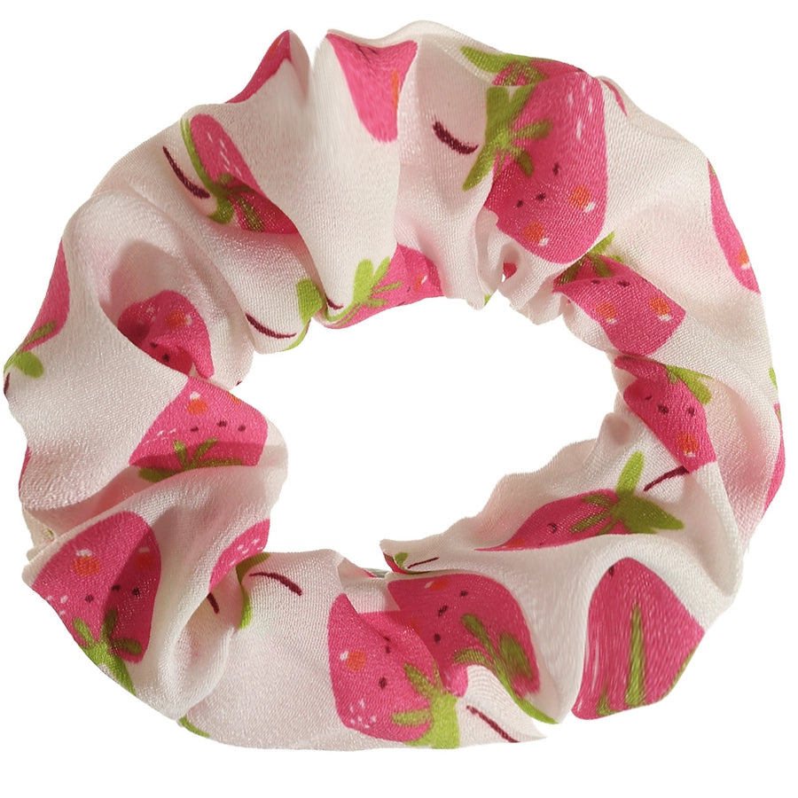 fashion floral fruit printing hair scrunchies