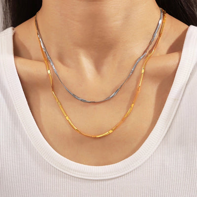 Jewelry Vacation Modern Style Simple Style Solid Color Titanium Steel Necklace