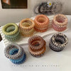 Fashionable Color Telephone Line Hair Ring Headwear Women's High Elastic Durable Tie Hair Rope Rubber Tendon Simple Tie Hair Rope