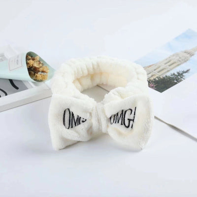 simple style bow knot cloth patchwork hair tie