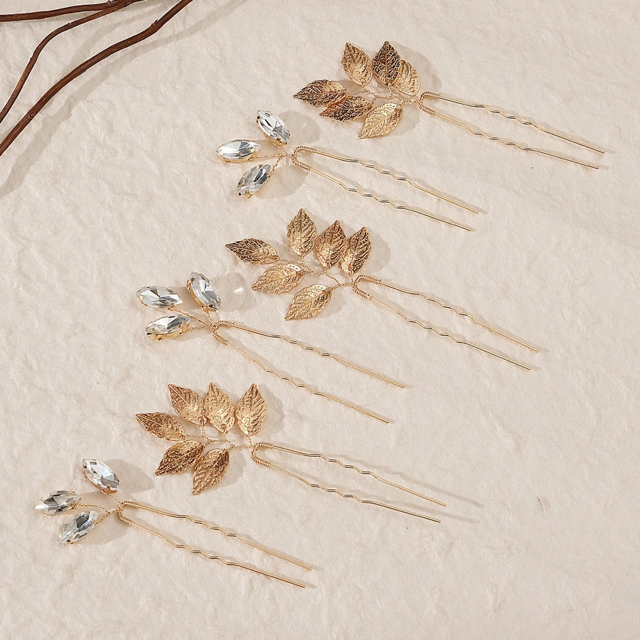 Antique U-shaped Hairpin Hair Accessories Simple Rhinestone Pin Hairpin Photography Portrait High-end Hair Hairpin