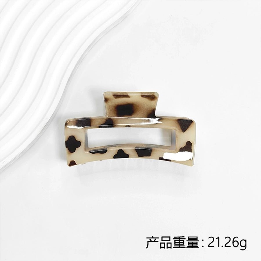 fashion geometric leopard plastic hollow out hair claws