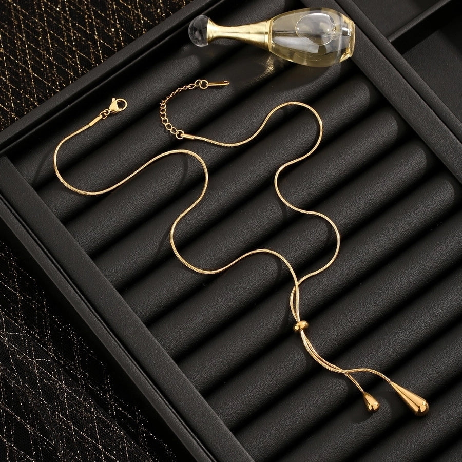 Jewelry Elegant French Style Streetwear Geometric 304 Stainless Steel 18K Gold Plated Plating Jewelry Set