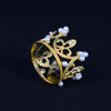 Women's Simple Style Crown Alloy Inlay Rhinestones Pearl Crown