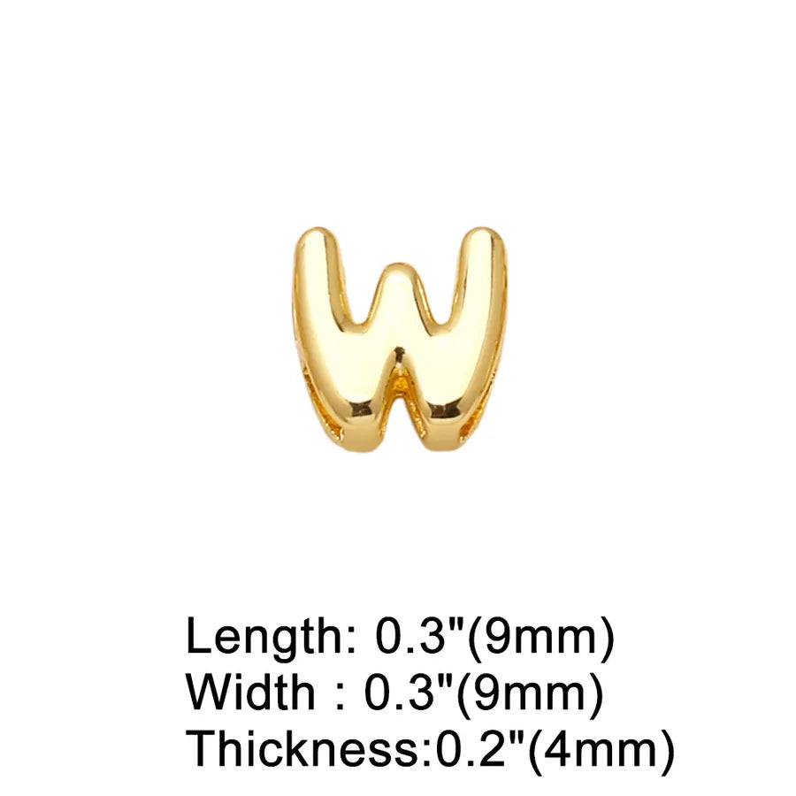 Wholesale Jewelry Basic Simple Style letter Copper 18K Gold Plated