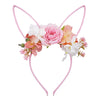 simple style bunny ears cloth flowers hair band 1 piece
