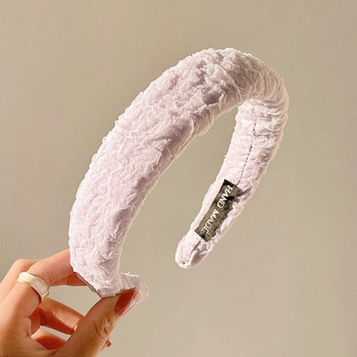 fashion solid color cloth handmade hair band 1 piece