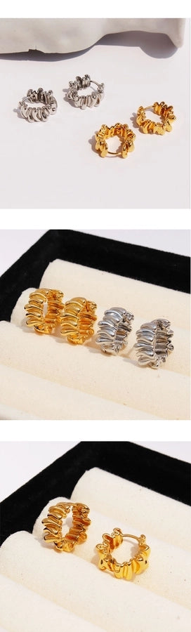 1 Pair IG Style Streetwear Geometric Brass 24K Gold Plated Earrings