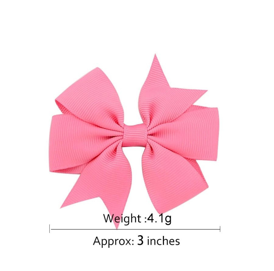 fashion baby v-shaped ribbed ribbon bow hairpin hair accessories
