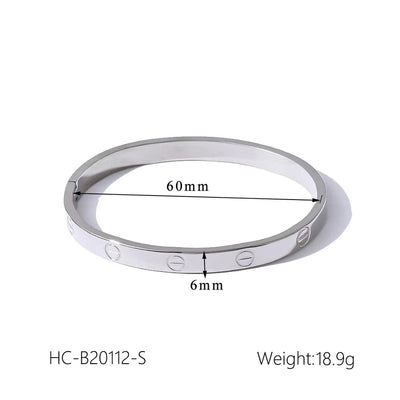 Jewelry IG Style Casual French Style Geometric 304 Stainless Steel Titanium Steel Zircon 18K Gold Plated Rings Bracelets