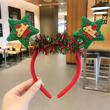 Christmas Fashion Women'S Antlers Flocking Handmade Hair Band