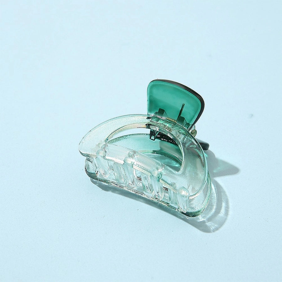 Gradient Small Grab Clip Small Disc Hairpin Environmentally Friendly Acetic Acid Shark Clip Transparent Oval Hair Grab Children's Clip