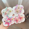 fairy style gradient color butterfly plastic resin rhinestone hair clip