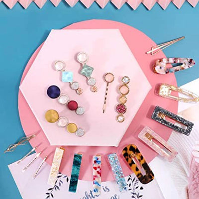 Hair Accessories Acetic Acid Side Clip Marble Effect Hairpin Pearl Candy Color Fashion Hairpin Combination Set