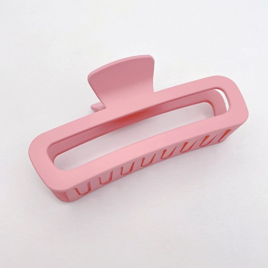 Simple square frosted rubber paint clip large small size back head high horsetail shark clip hair accessories hair clip