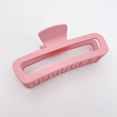 Simple square frosted rubber paint clip large small size back head high horsetail shark clip hair accessories hair clip
