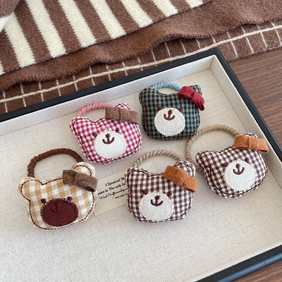 Cute Women's Girl'S Bear Cloth Hair Tie