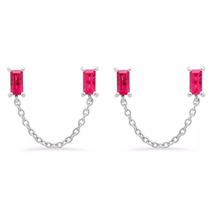 1 Pair Casual Elegant Geometric Copper Zircon 24K Gold Plated Drop Earrings